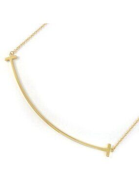 Tiffany & Co Necklace T Smile Large 18k Yellow Gold